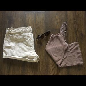 Plain beige tank top
